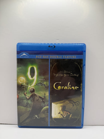 9 / Coraline Double Feature (Blu-ray) Animated Fantasy 2-Movie Collection