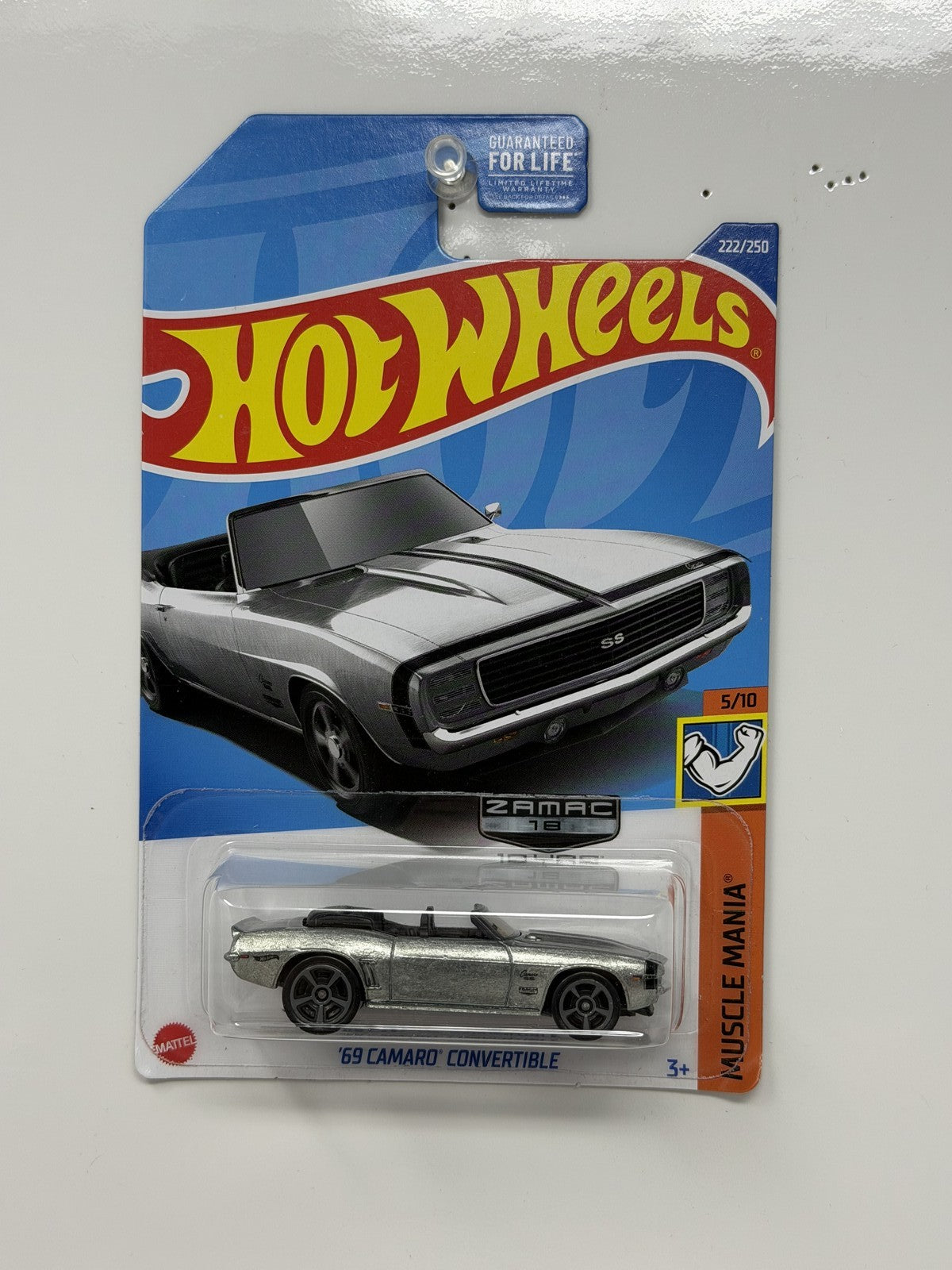 Hot Wheels ZAMAC Muscle Mania 1969 Camaro Convertible 1:64 Diecast