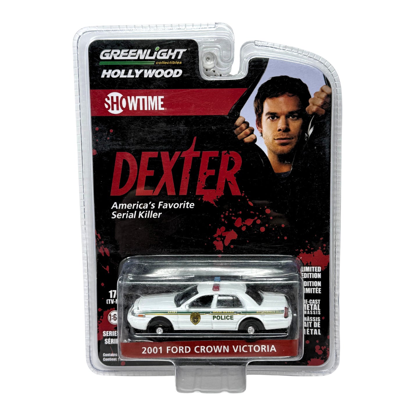 Greenlight Hollywood Dexter 2001 Ford Crown Victoria Police Car 1:64 Diecast