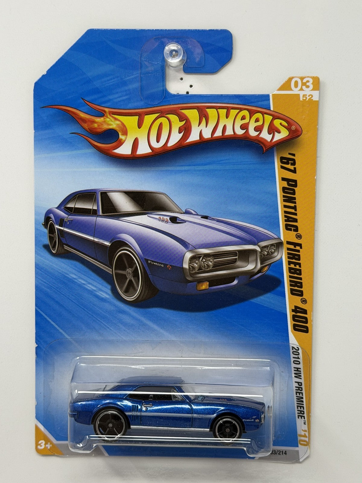 Hot Wheels 2010 HW Premiere 1967 Pontiac Firebird 400 1:64 Diecast Blue