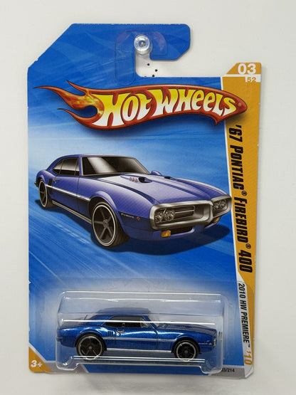 Hot Wheels 2010 HW Premiere 1967 Pontiac Firebird 400 1:64 Diecast Blue
