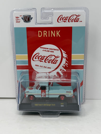 M2 Machines Coca-Cola 1969 Ford F-100 Ranger Truck CHASE 1:64 Diecast