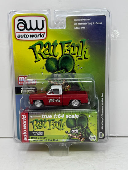 Auto World Rat Fink 1978 Chevrolet Cheyenne 10 Rat Rod 1:64 Diecast