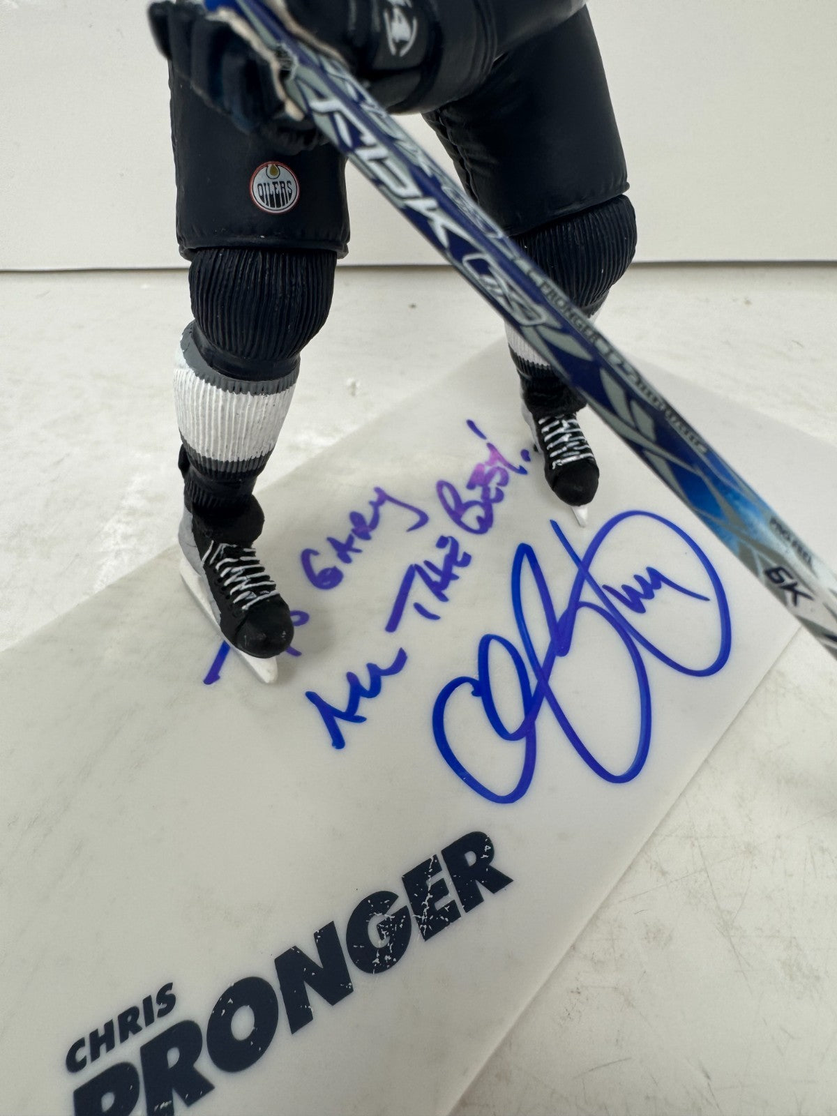 McFarlane NHL Chris Pronger Edmonton Oilers Figure Auto Signed