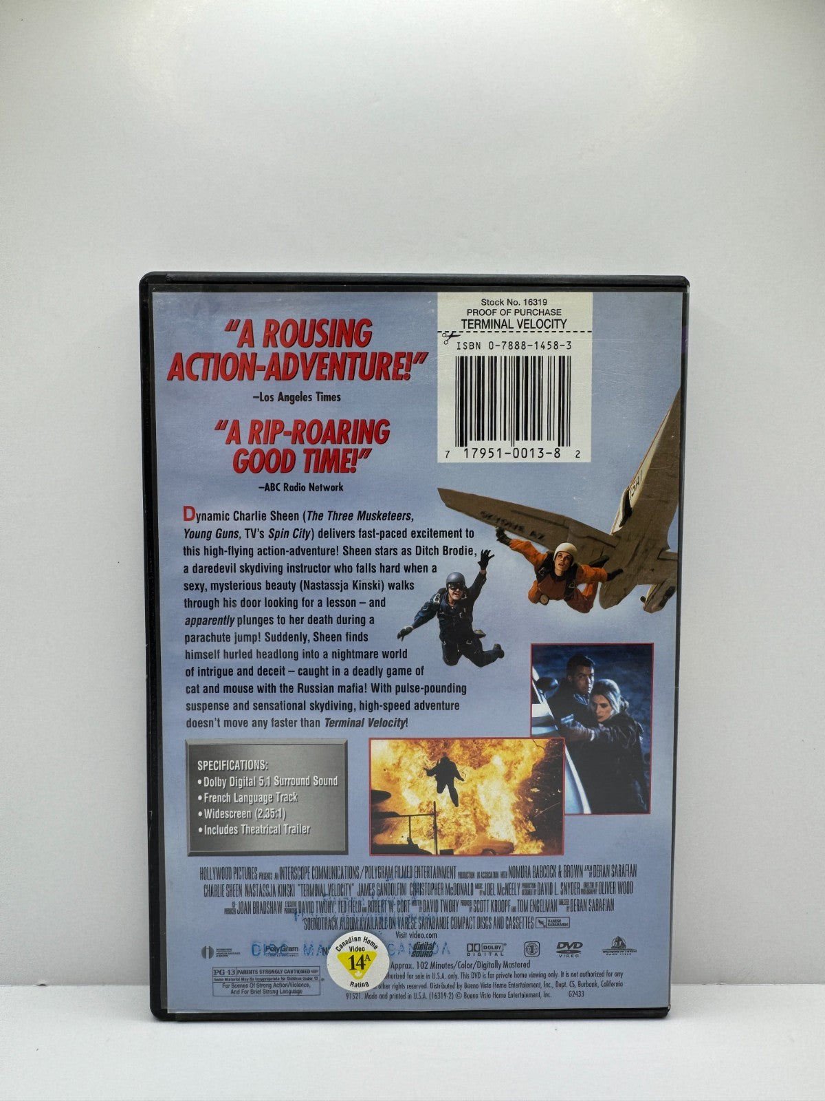 Terminal Velocity (DVD) Charlie Sheen Action