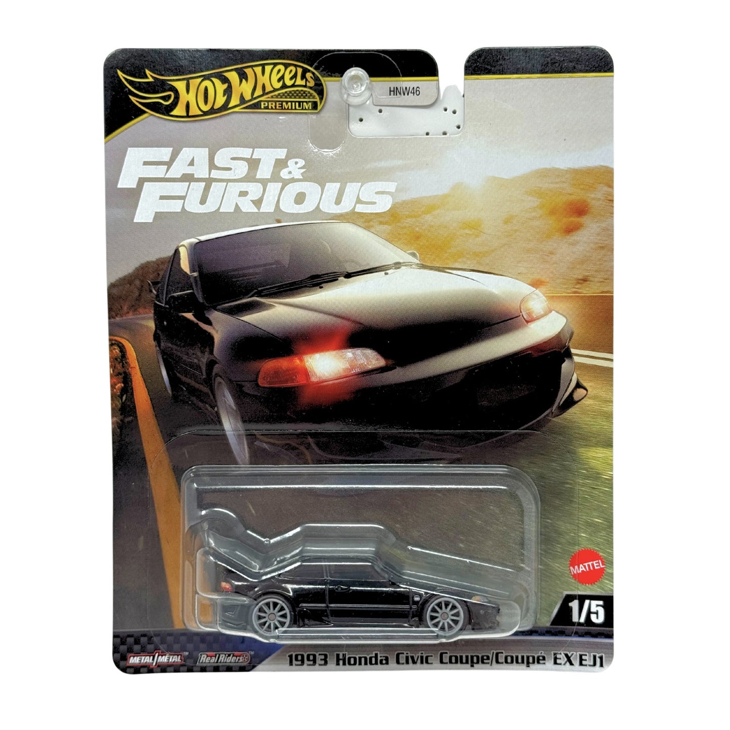 Hot Wheels Premium Fast & Furious 1993 Honda Civic Coupe EX EJ1 1:64 Diecast