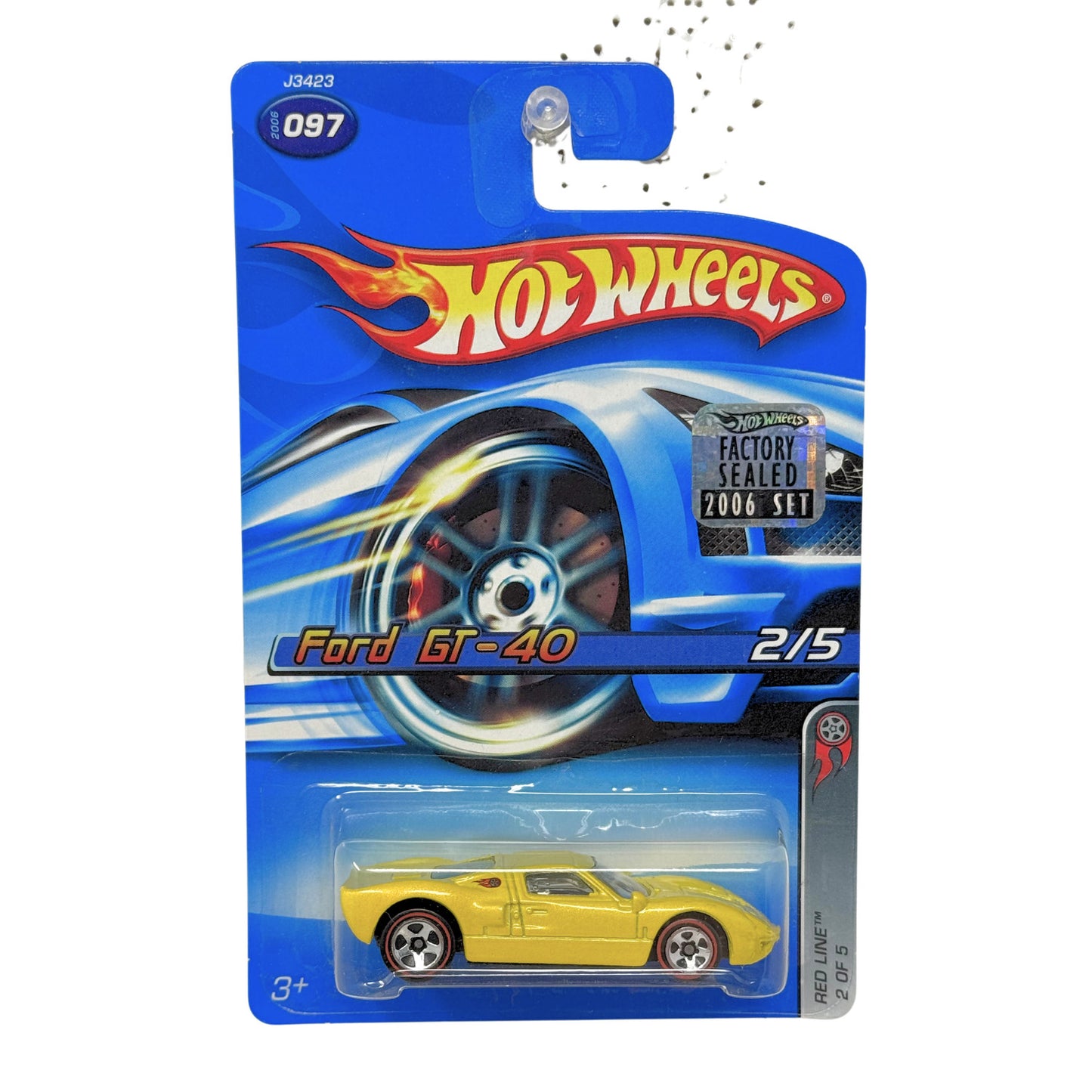 Hot Wheels Red Line Ford GT-40 1:64 Diecast Factory Sealed Yellow