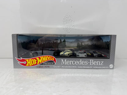 Hot Wheels Premium Mercedes-Benz 4-Pack Collector Diorama Set 1:64 Diecast