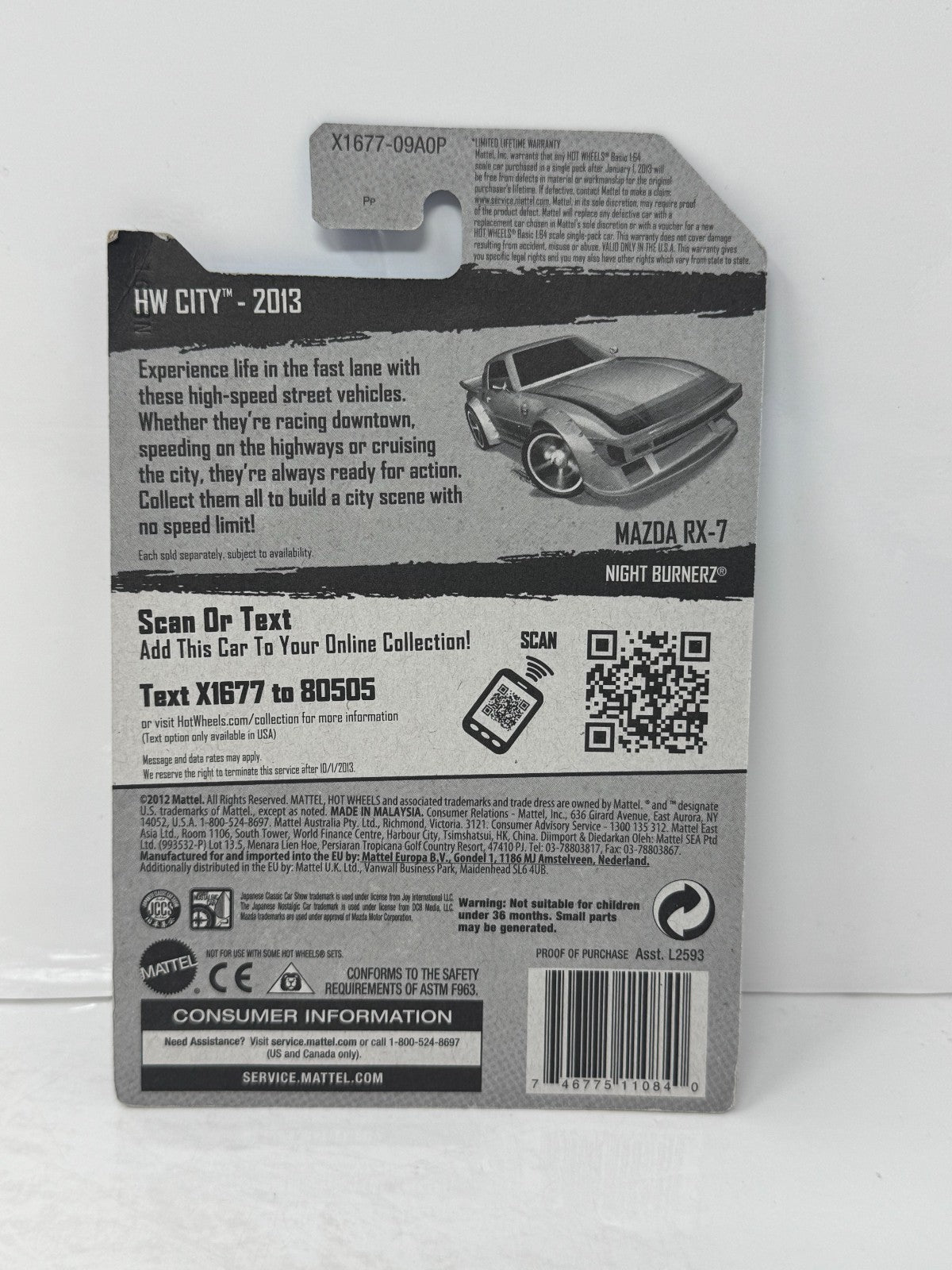 Hot Wheels Treasure Hunt Mazda RX-7 1:64 Diecast