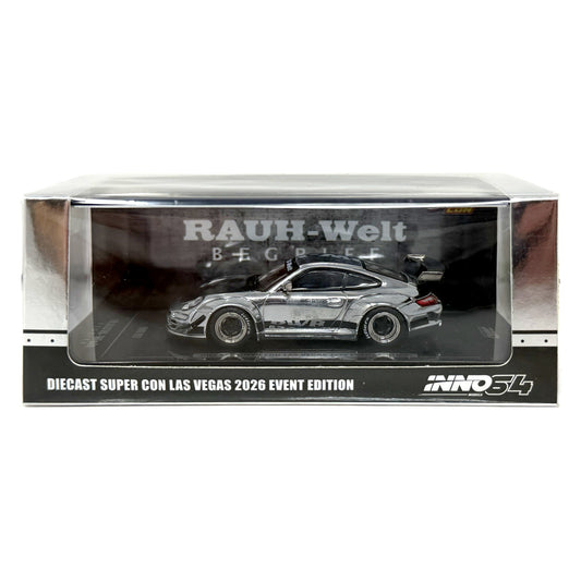 INNO64 RWB 997 Las Vegas 2026 Super Con Event Edition Chrome Silver 1:64 Diecast