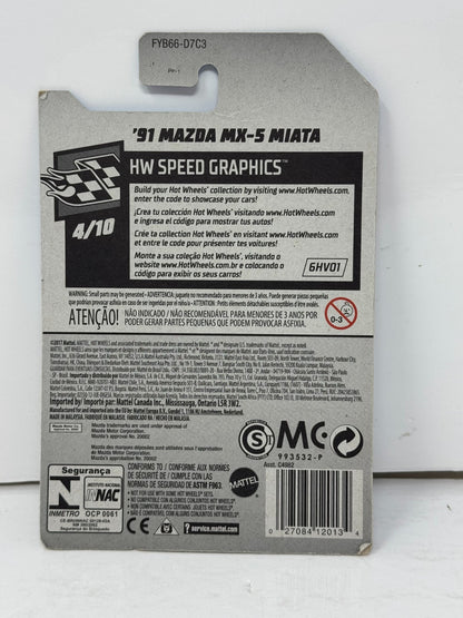 Hot Wheels Speed Graphics 1991 Mazda MX-5 Miata 1:64 Diecast