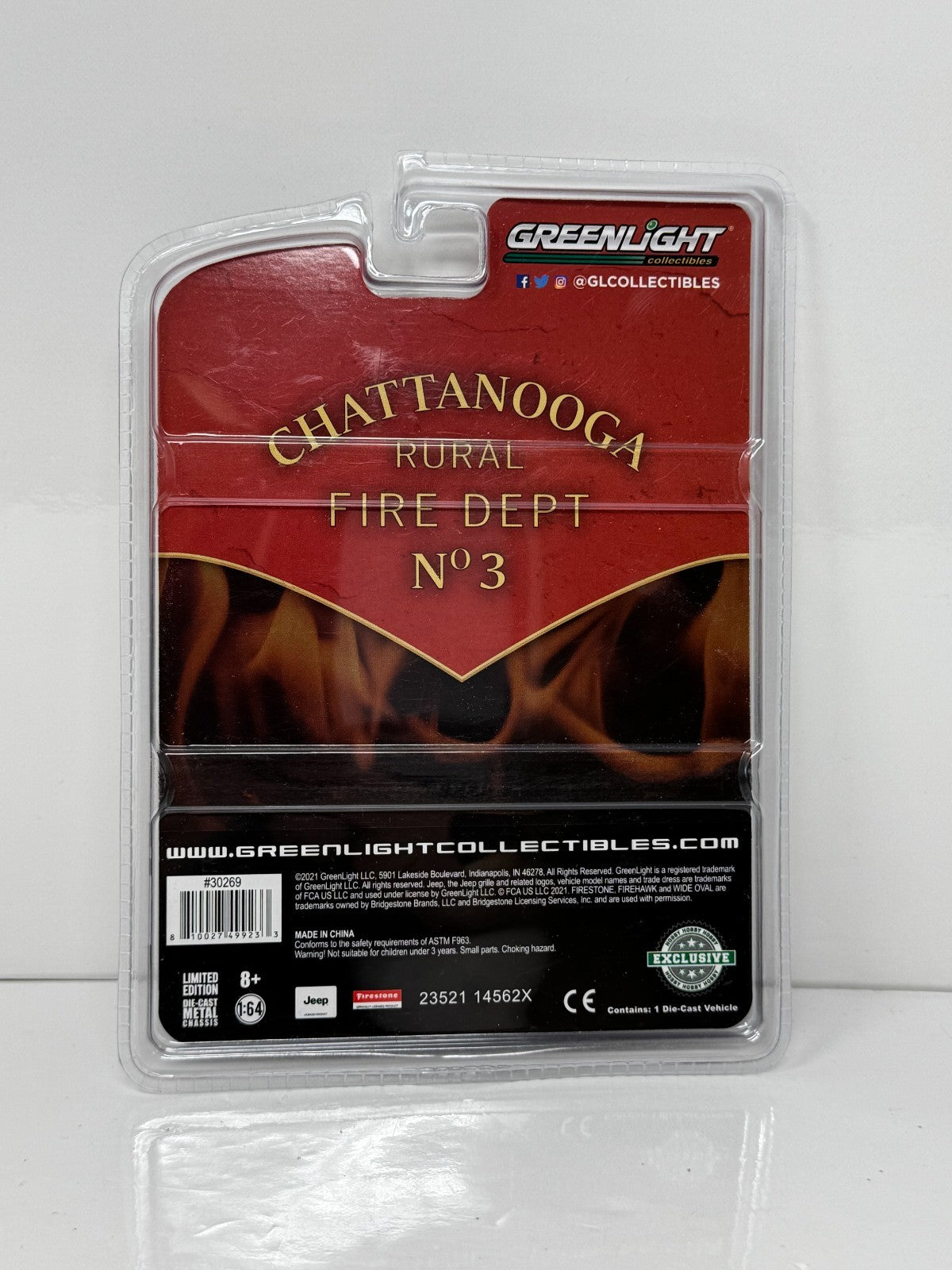 Greenlight Chattanooga Rural Fire Dept 1967 Jeep Jeepster Commando 1:64 Diecast