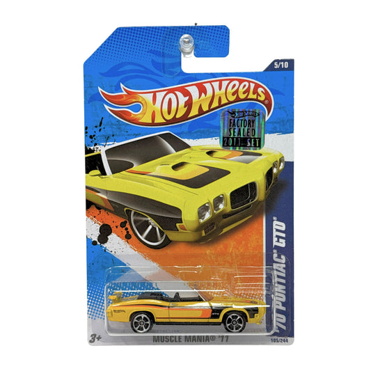 Hot Wheels Muscle Mania 1970 Pontiac GTO 1:64 Diecast Factory Sealed