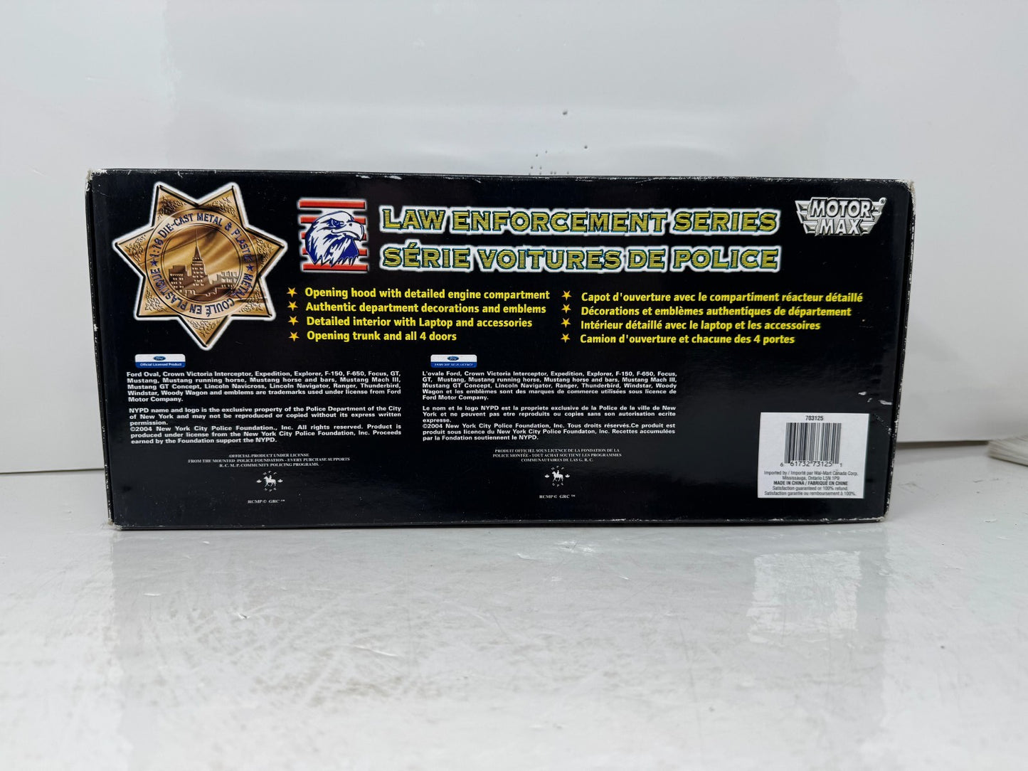 Motor Max RCMP Ford Crown Victoria Police Car 1:18 Diecast