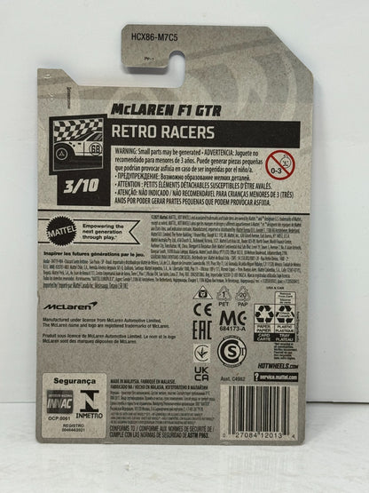 Hot Wheels Retro Racers McLaren F1 GTR 1:64 Diecast Silver