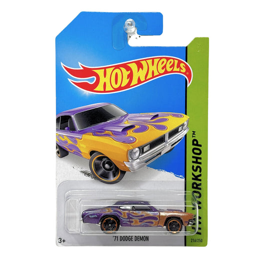 Hot Wheels Workshop 1971 Dodge Demon 1:64 Diecast Purple Gold