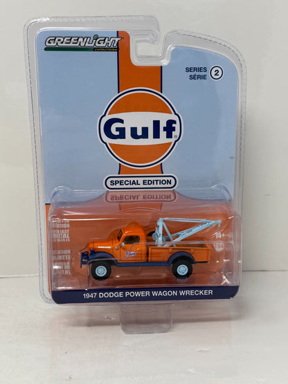 Greenlight Gulf 1947 Dodge Power Wagon Wrecker 1:64 Diecast