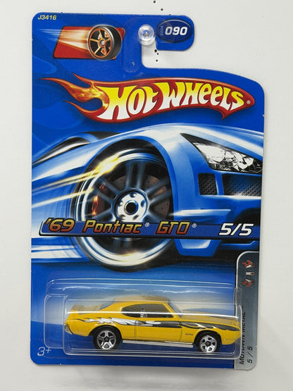 Hot Wheels Motown Metal 1969 Pontiac GTO 1:64 Diecast Yellow V1