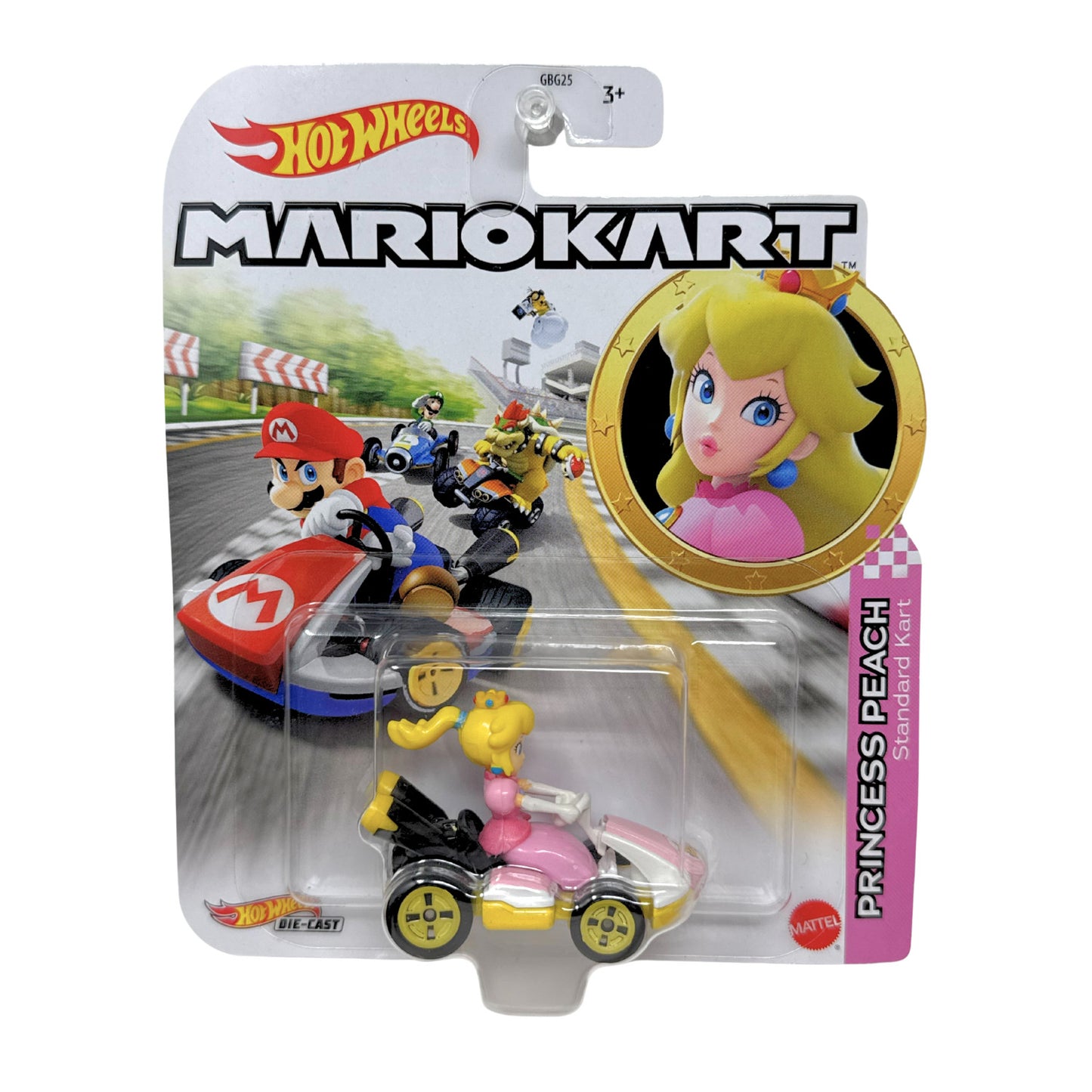 Hot Wheels Mario Kart Princess Peach Standard Kart 1:64 Diecast
