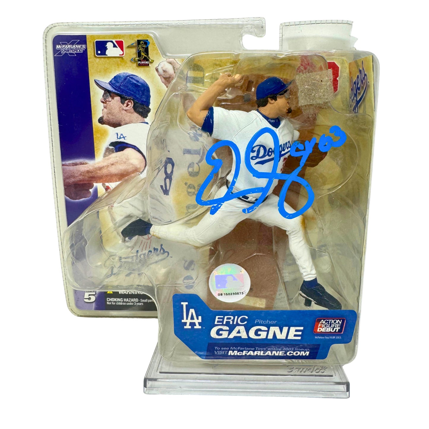 McFarlane MLB Eric Gagne Los Angeles Dodgers Figure Autographed JSA Certified