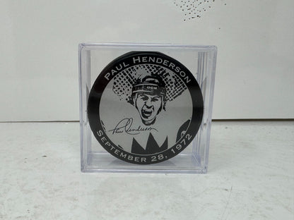 Paul Henderson Team Canada 1972 Summit Series Commemorative Hockey Puck