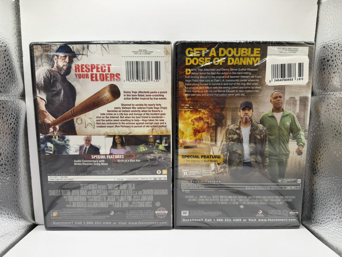 Bad Ass / Bad Asses 2-Movie Collection (DVD) Danny Trejo Action