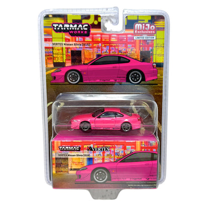 Tarmac Works VERTEX Nissan Silvia (S15) Pink MiJo Exclusives 1:64 Diecast
