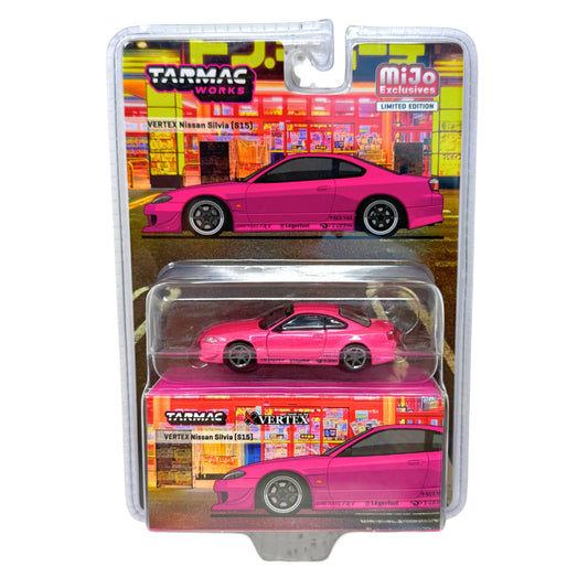 Tarmac Works VERTEX Nissan Silvia (S15) Pink MiJo Exclusives 1:64 Diecast