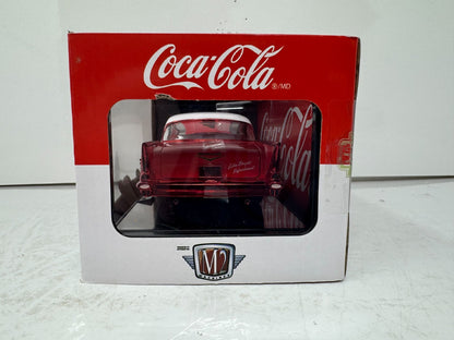 M2 Machines 1957 Chevy Bel Air Hardtop Coca-Cola CHASE 1:24 Diecast Red Rims