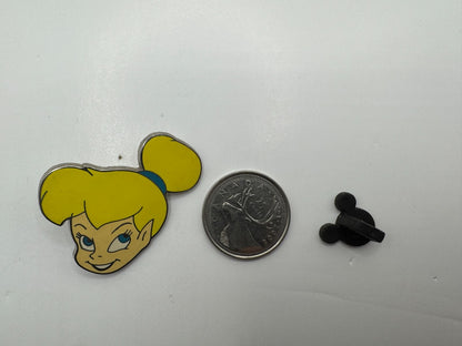 Disney Tinker Bell Face Top Knot Trading Pin DC1S13
