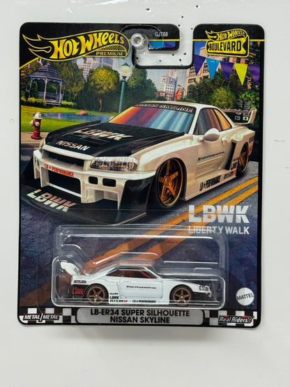 Hot Wheels Premium Boulevard LB-ER34 Nissan Skyline 1:64 Diecast Real Riders