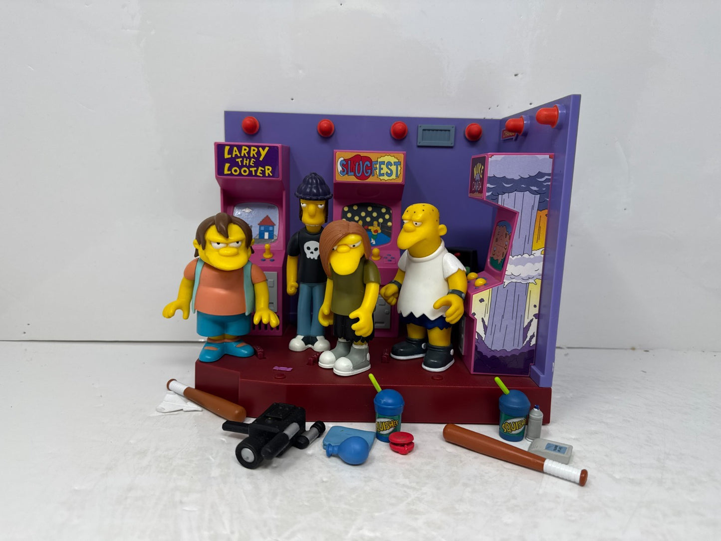 Simpsons World of Springfield Noiseland Arcade Trouble Makers Playmates Diorama