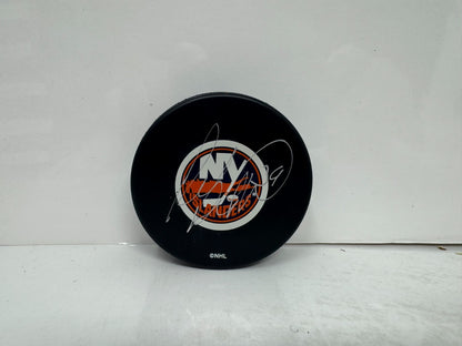 Rick DiPietro New York Islanders Signed NHL Autograph Puck Silver Auto