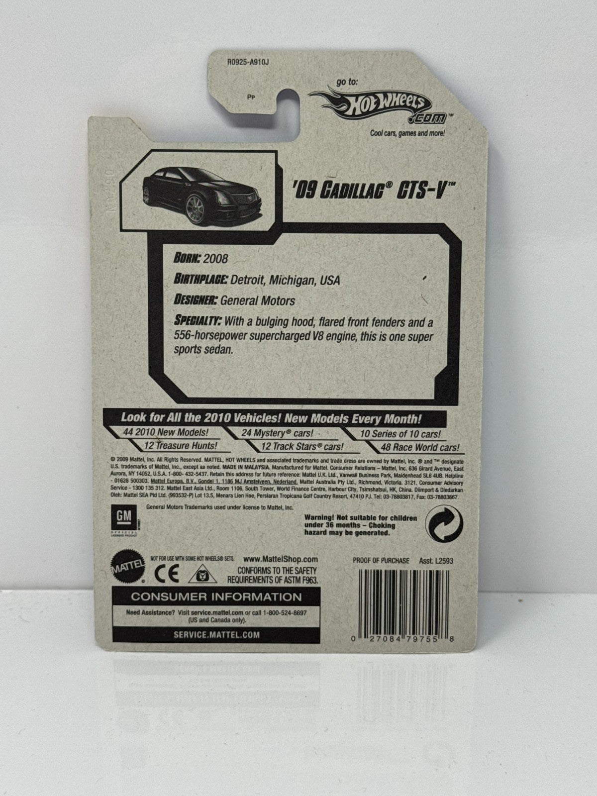 Hot Wheels New Models 2009 Cadillac CTS-V 1:64 Diecast Factory Sealed V2