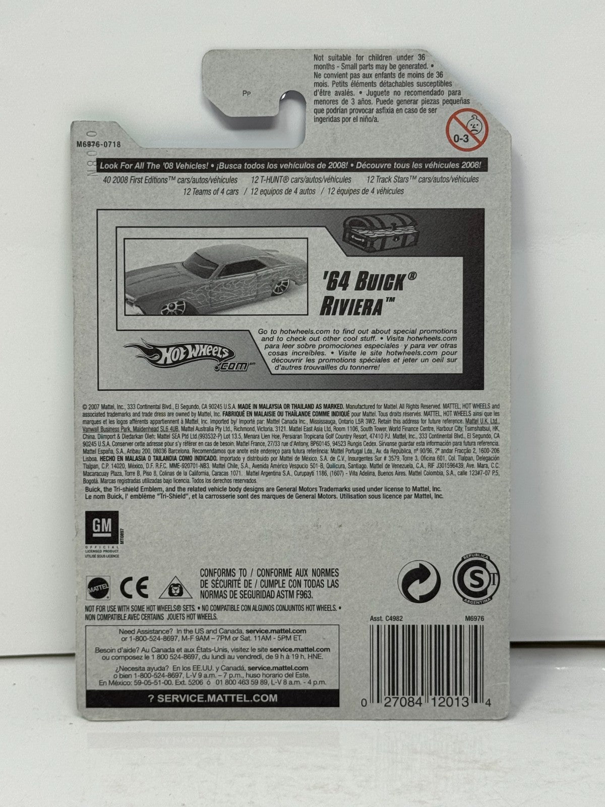 Hot Wheels Treasure T-Hunt 1964 Buick Riviera 1:64 Diecast