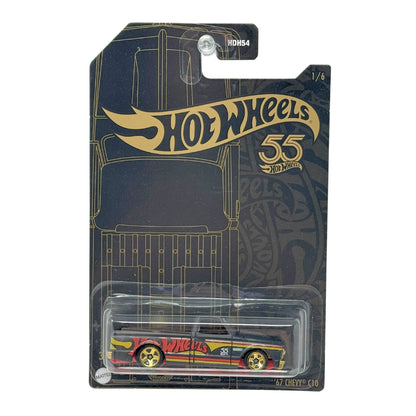 Hot Wheels 55th Anniversary Black & Gold 1967 Chevy C10 1:64 Diecast