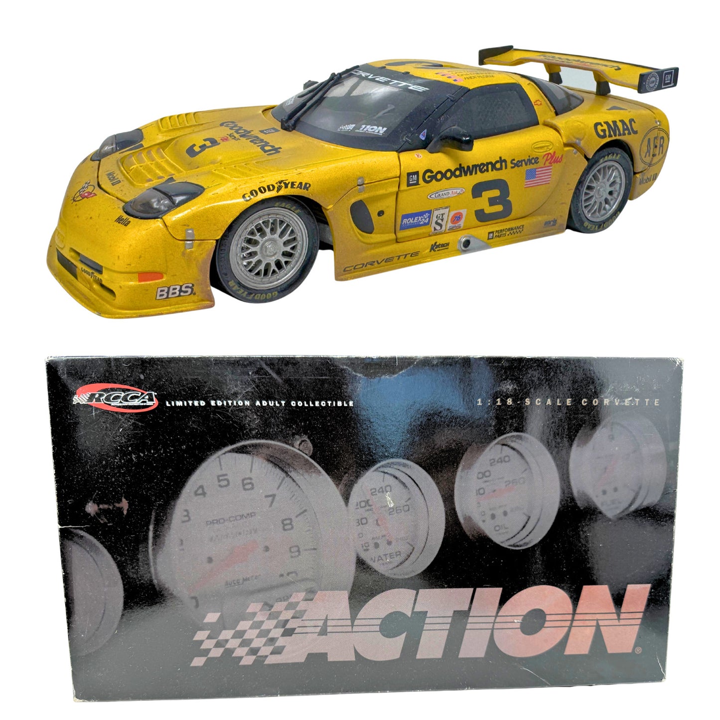 Action Nascar RCCA 3 Dale Earnhardt GM Goodwrench 2001 Corvette C5R 1:18 Diecast