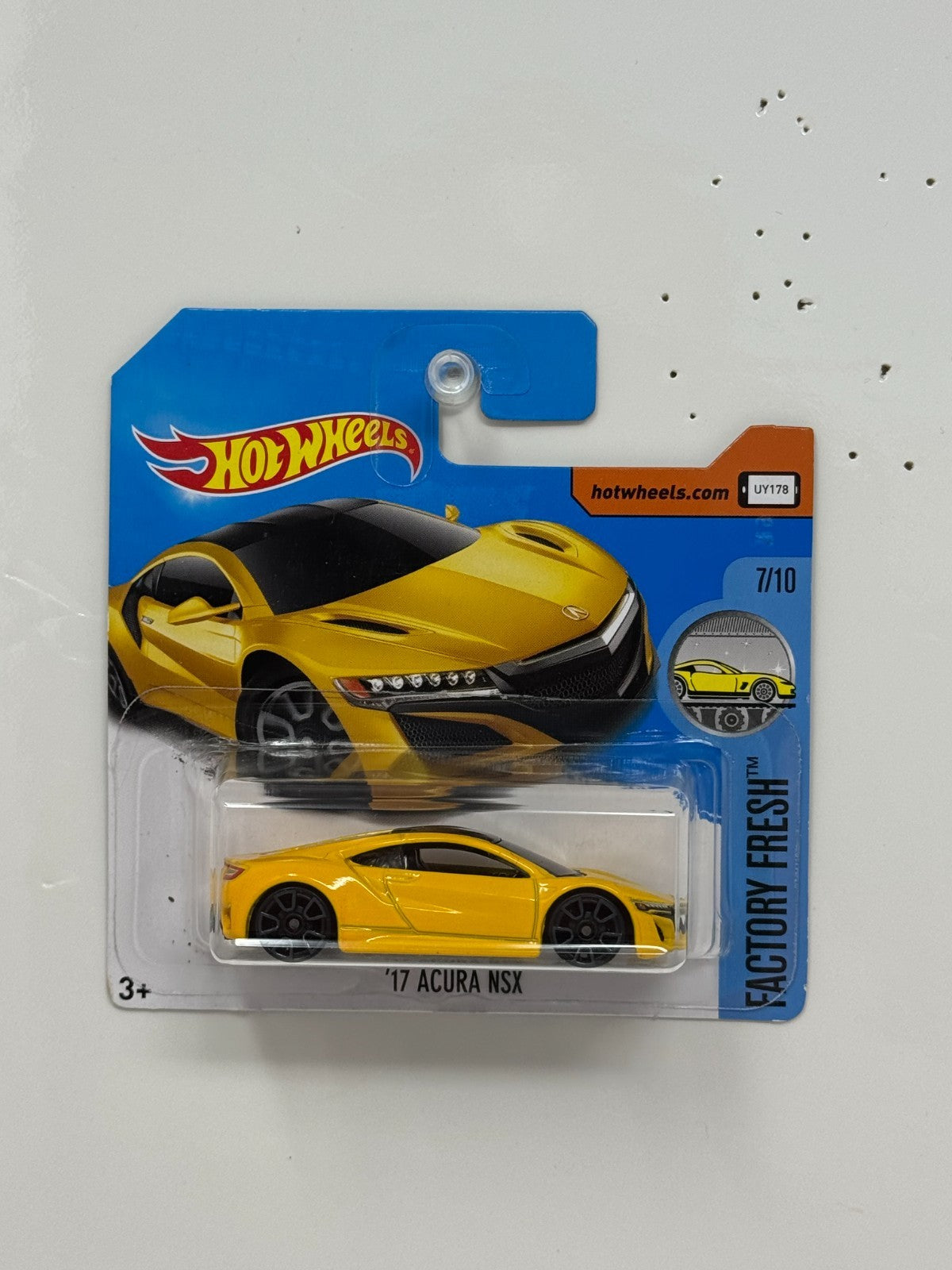 Hot Wheels Factory Fresh 2017 Acura NSX 1:64 Diecast Yellow