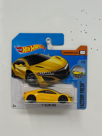 Hot Wheels Factory Fresh 2017 Acura NSX 1:64 Diecast Yellow