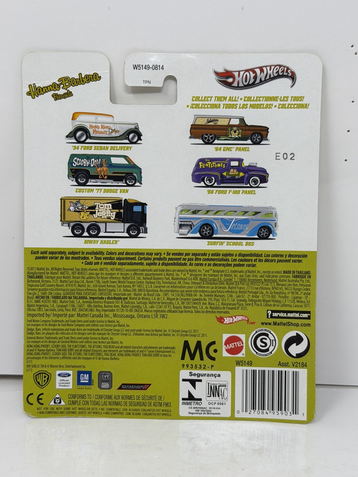 Hot Wheels Hong Kong Phooey 1934 Ford Sedan Delivery 1:64 Diecast Real Riders