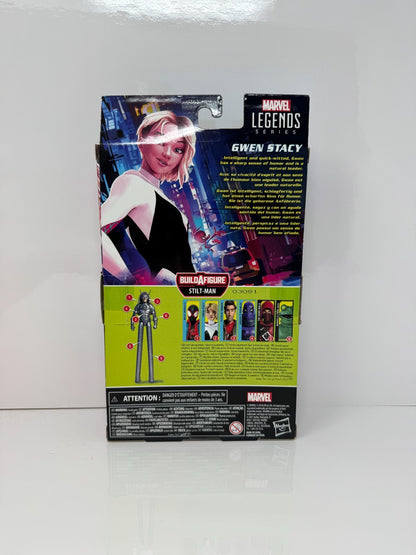 Marvel Legends Spider-Man Gwen Stacy Action Figure w/ Stilt-Man BAF Piece