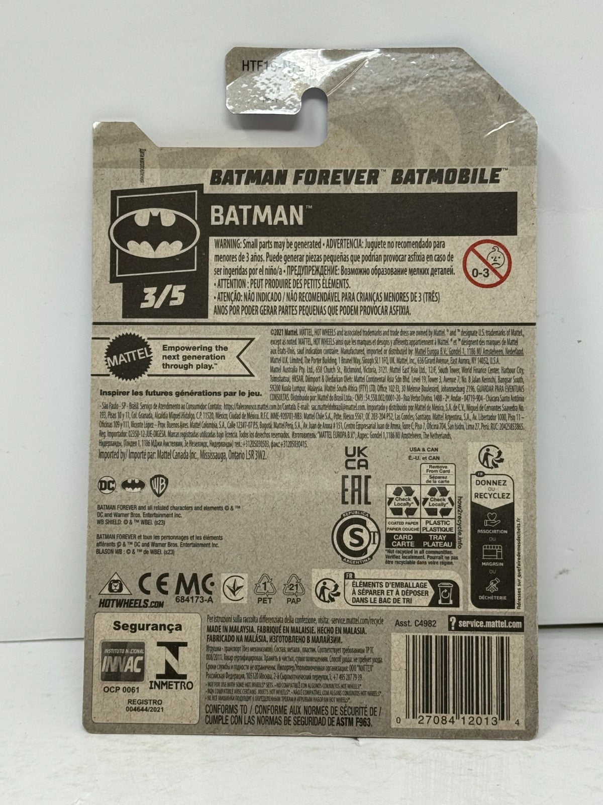 Hot Wheels Treasure Hunt Batman Forever Batmobile 1:64 Diecast