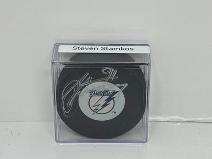 Steven Stamkos Tampa Bay Lightning Signed NHL Autograph Puck Silver Auto