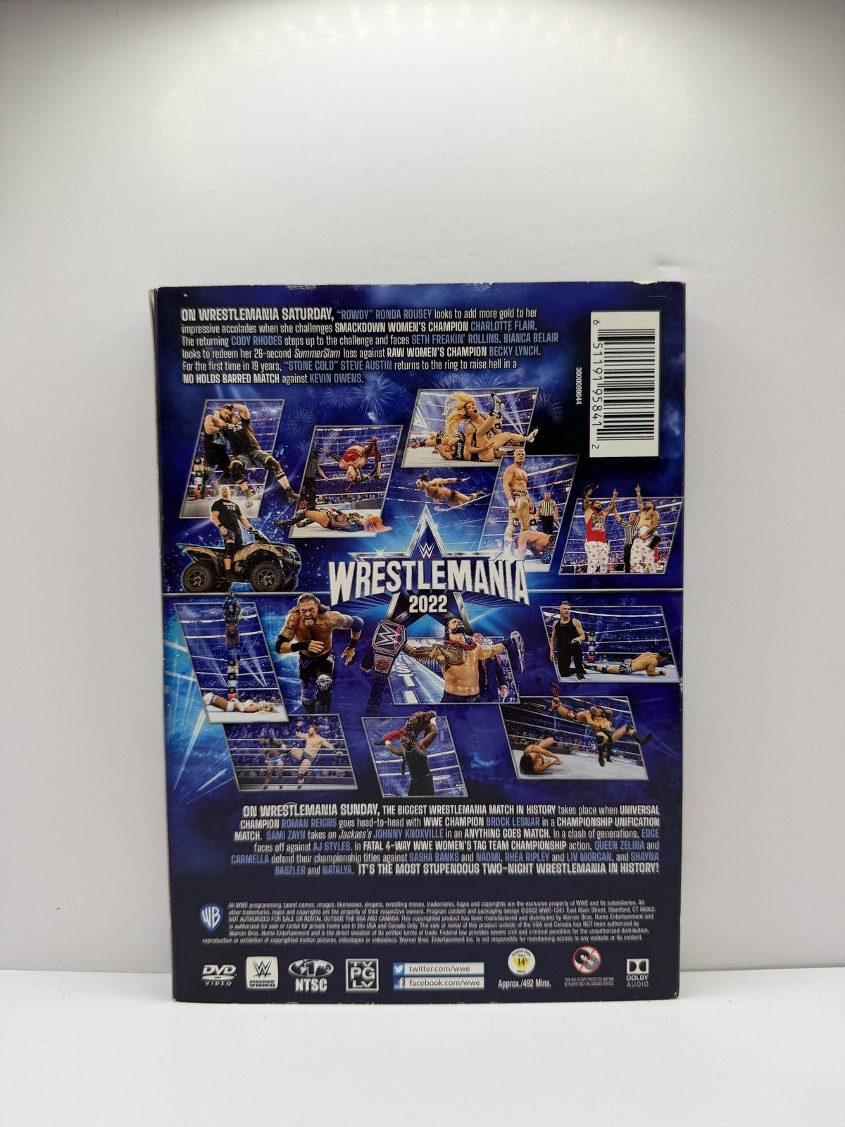 WWE WrestleMania 2022 (DVD) Roman Reigns Wrestling