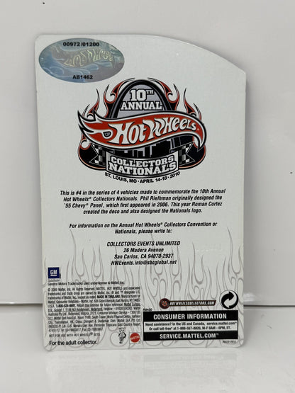 Hot Wheels 2010 10th Collectors Nationals 1955 Chevy Panel 1:64 Diecast 972/1200