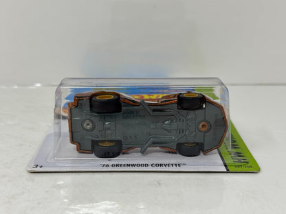 Hot Wheels Super Treasure Hunt 1976 Greenwood Corvette HW Workshop 1:64 Diecast