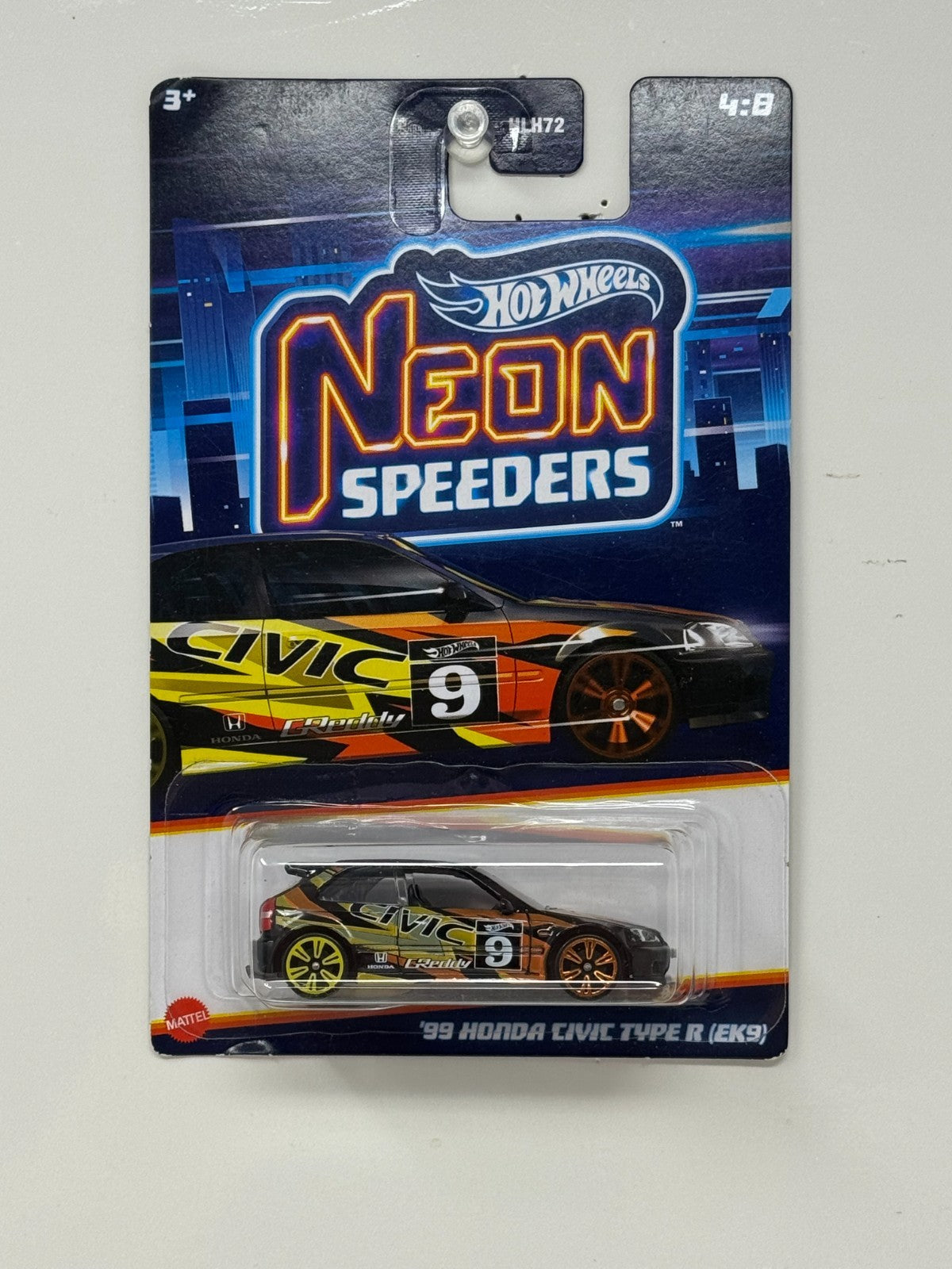 Hot Wheels Neon Speeders 1999 Honda Civic Type R EK9 1:64 Diecast