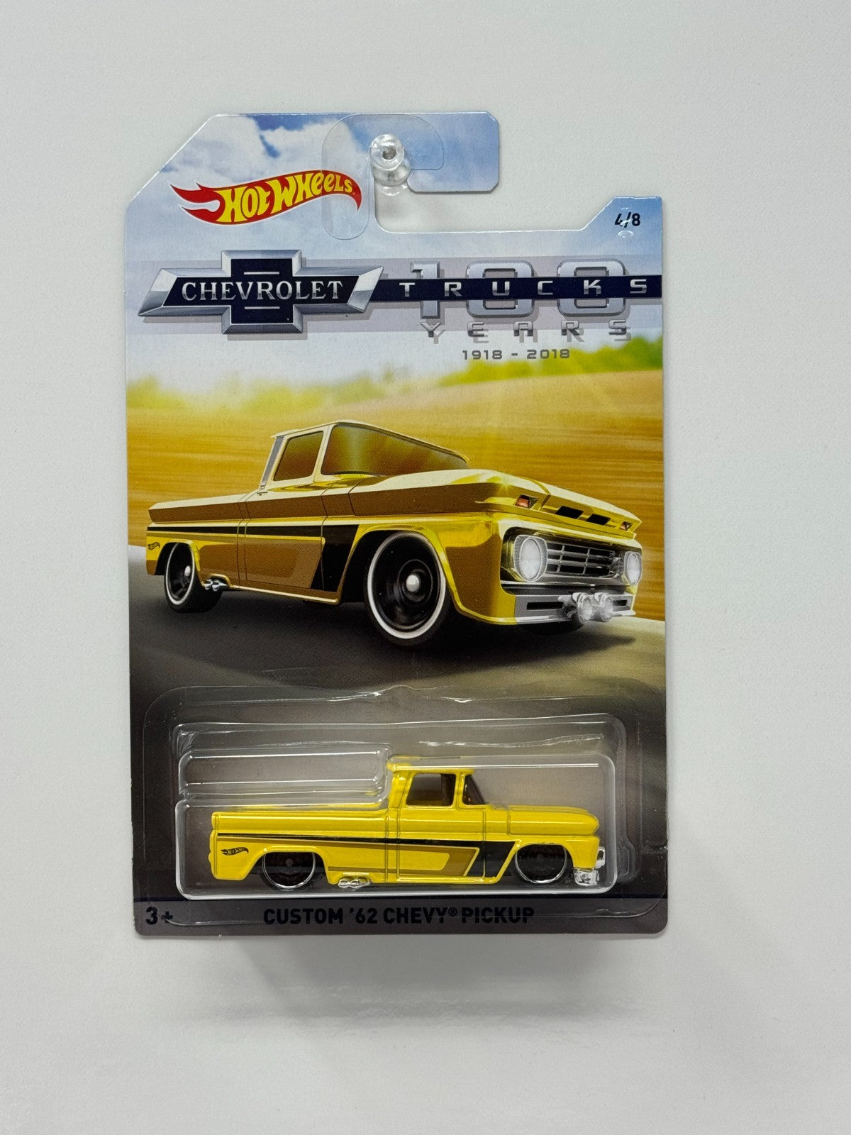Hot Wheels Chevrolet Trucks 100 Years Custom 1962 Chevy Pickup 1:64 Diecast