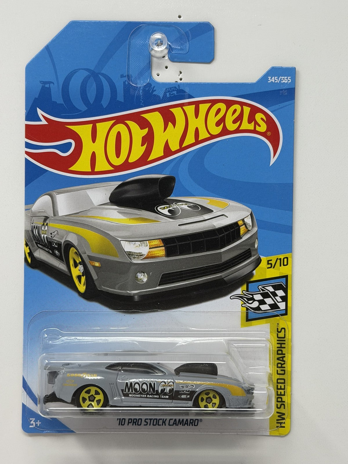 Hot Wheels Speed Graphics 2010 Chevrolet Pro Stock Camaro 1:64 Diecast Moon Eyes