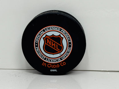 Gerry Cheevers Toronto Maple Leafs Signed NHL Autograph Puck Silver Auto